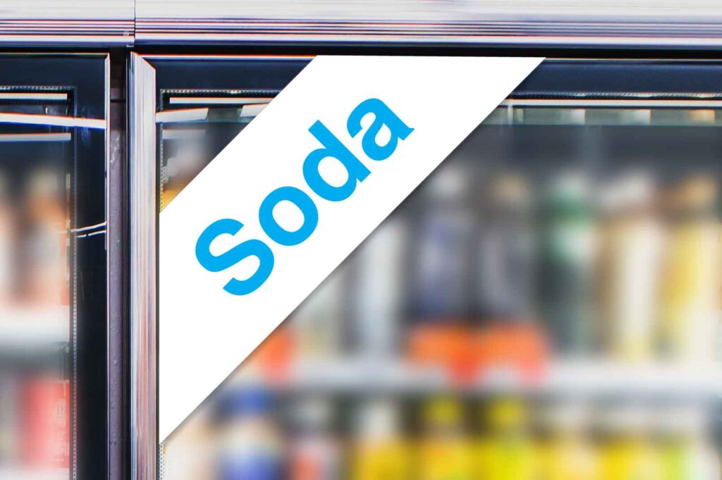 "Soda" - Cooler Corner Decal