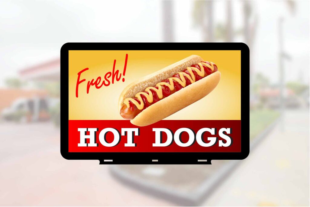 "Fresh Hot Dogs" - Pump Topper Insert