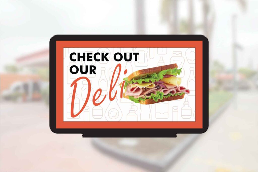 "Check Out Our Deli" - Pump Topper Insert