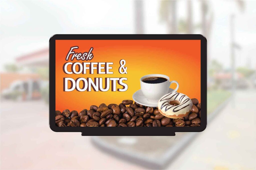 "Fresh Coffee & Donuts" - Pump Topper Insert