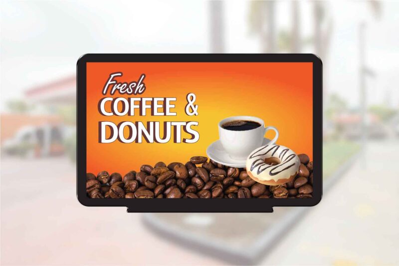 "Fresh Coffee & Donuts" - Pump Topper Insert
