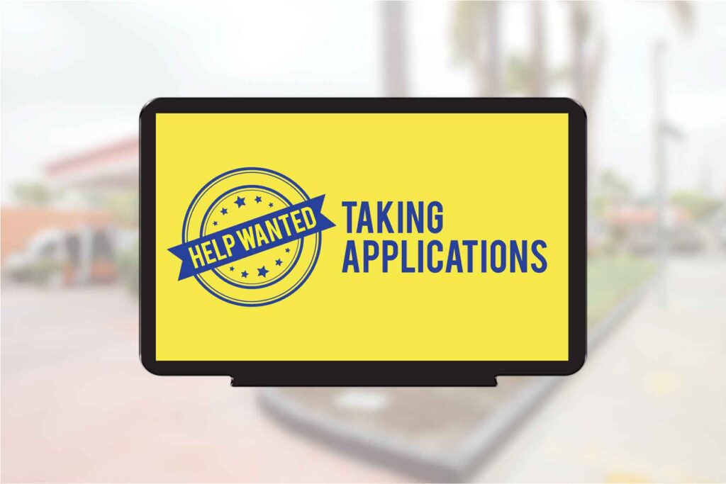 "Help Wanted Taking Applications" - Pump Topper Insert