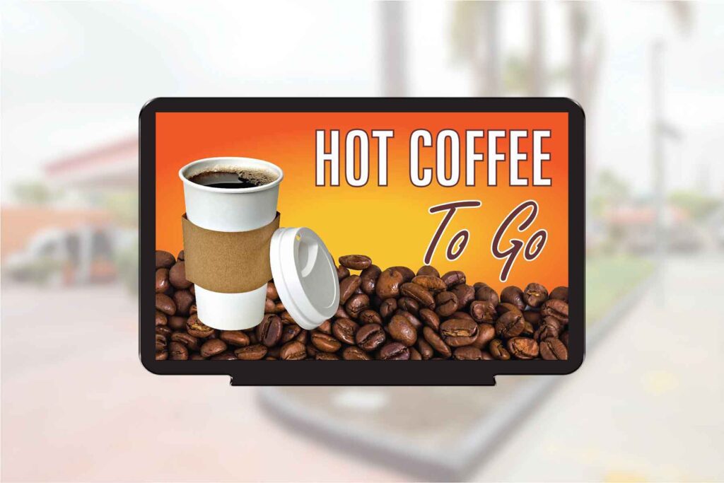 "Hot Coffee To Go" - Pump Topper Insert