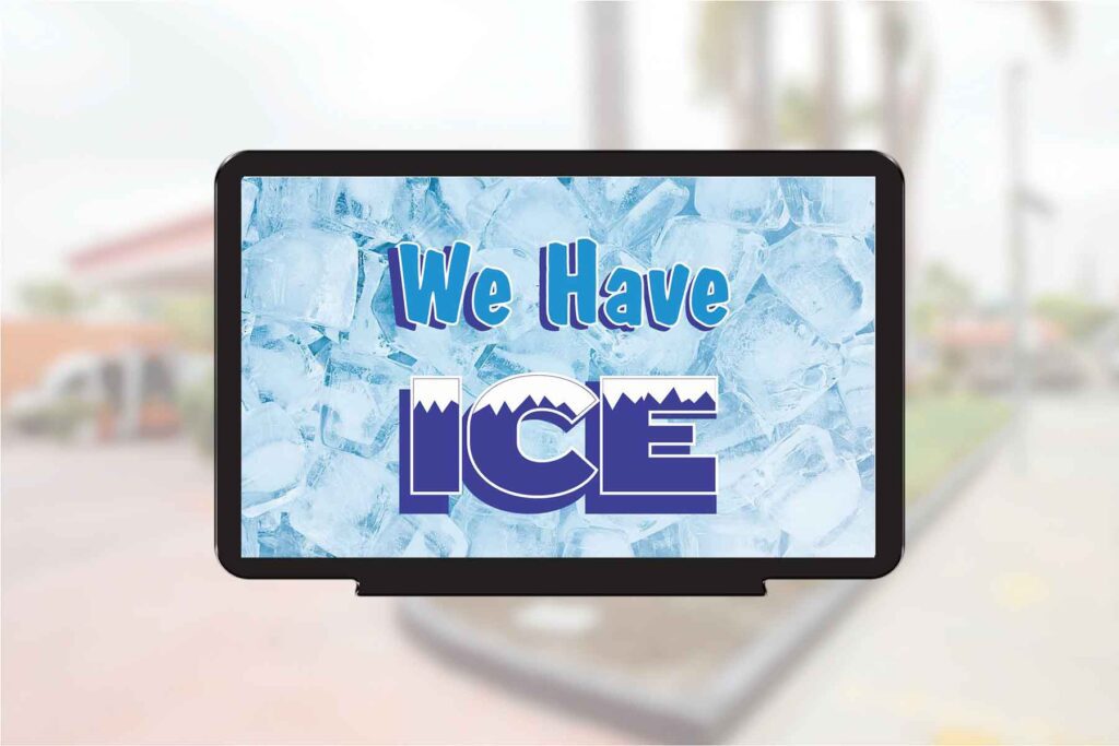 "We Have Ice" - Pump Topper Insert