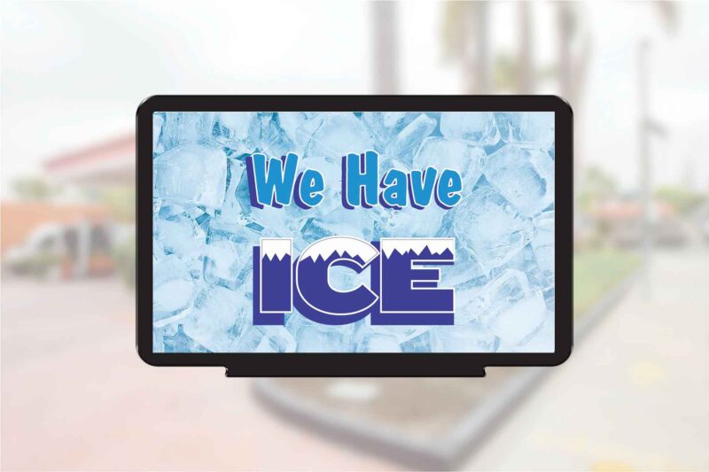 "We Have Ice" - Pump Topper Insert