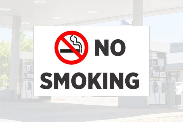 No Smoking Regulatory Decal with Symbol Cut 5x3
