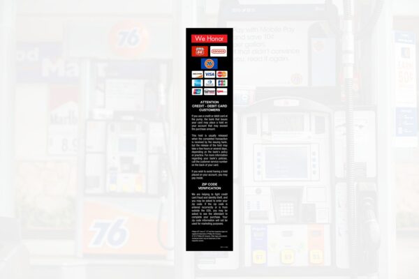 76 - Credit Card - Tall - Decal
