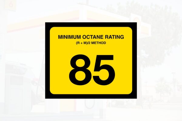 Shell RVIe Gilbarco Advantage Membrane Octane Rating Decals