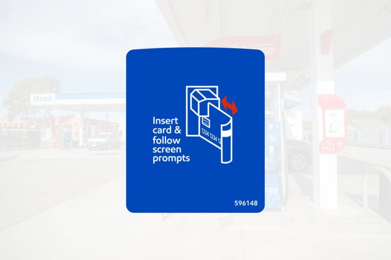 ExxonMobil - Credit Card Instruction - Gilbarco Encore S - Decal