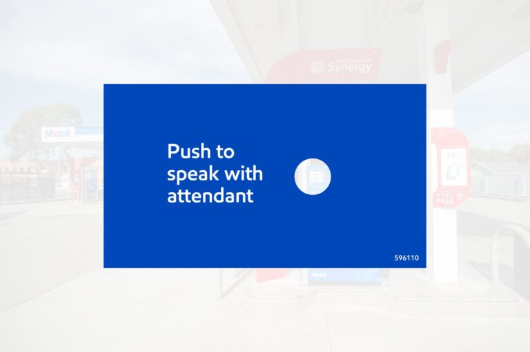 Push to speak with attendant Overlay Decal