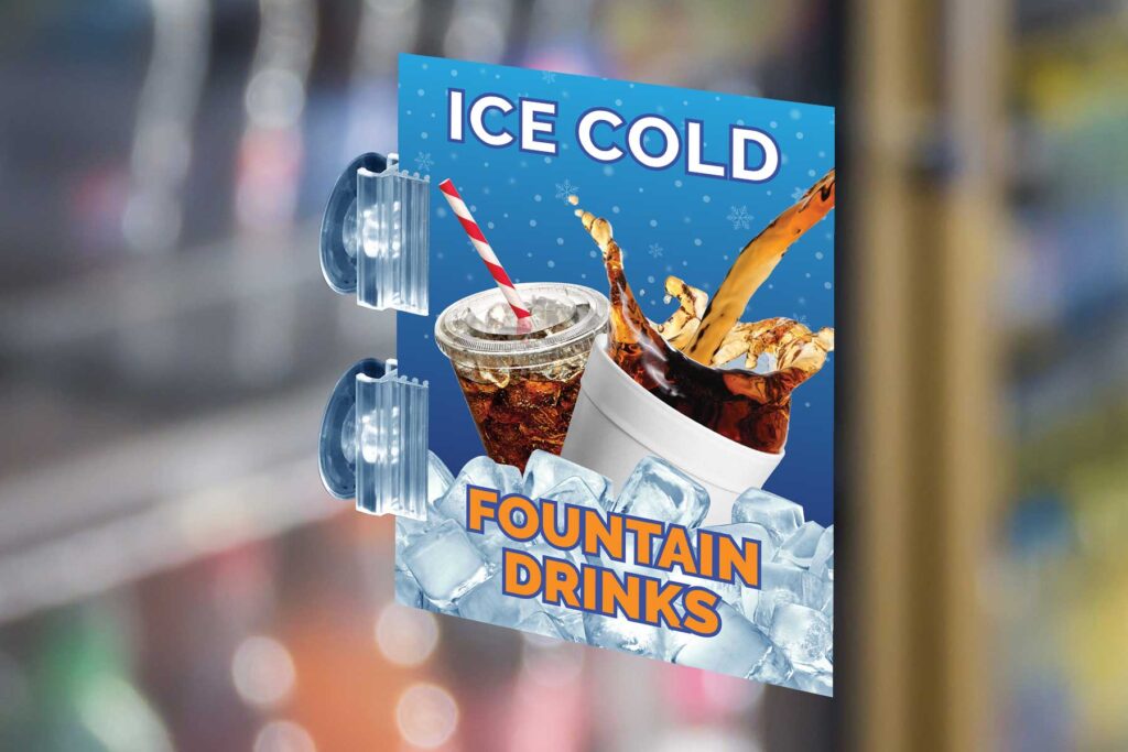 "Ice Cold Fountain Drinks" - Cooler Flag