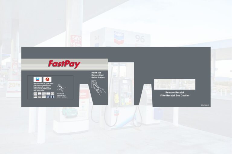 Chevron - FastPay Card Reader - Gilbarco Encore C - Decals