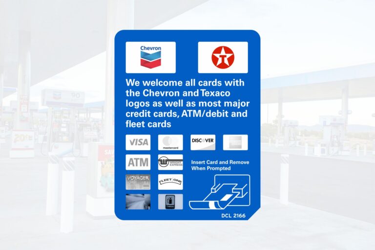 Chevron - Credit Card Instruction - Gilbarco S - Decals