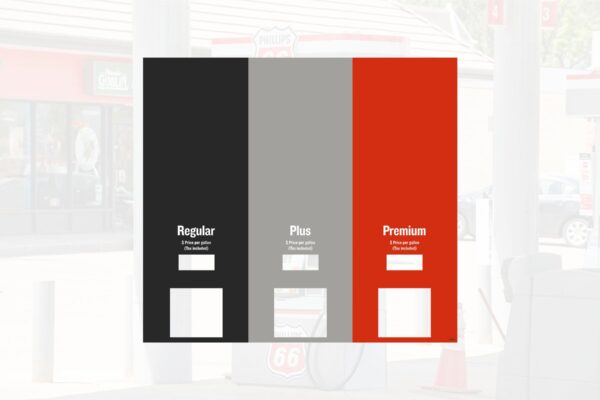 Conoco - Product ID Overlay - Gilbarco Encore C – 3+0 - Decal