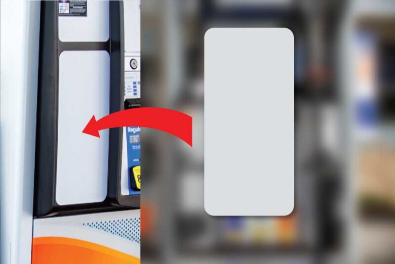76 - Lower Bezel Blank Overlay - Gilbarco Encore S - Decal