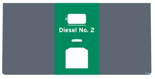 Chevron Diesel No. 2 Soda Button PID Overlay - Gilbarco Encore S