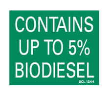 Chevron - Oregon - Contains Up To 5% Biodiesel - Decal