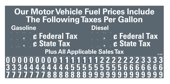 Chevron - California - Storefront Gas & Diesel Tax - Decal