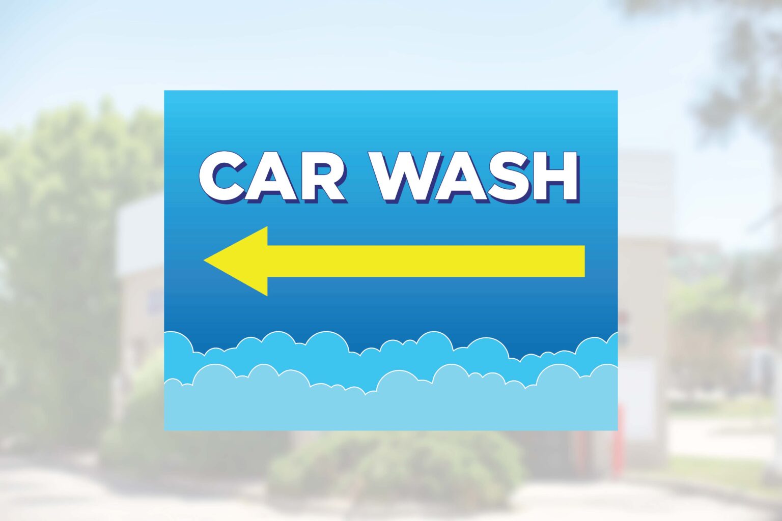 "Car Wash" Directional Sign