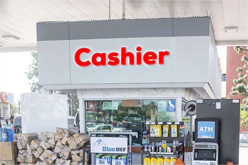 "Cashier" Channel Letters