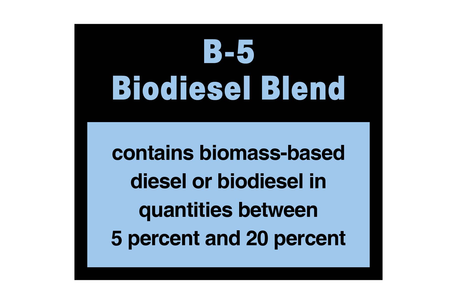 B-5 Biodiesel Blend" -