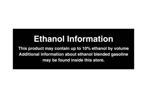 Ethanol Information Decal
