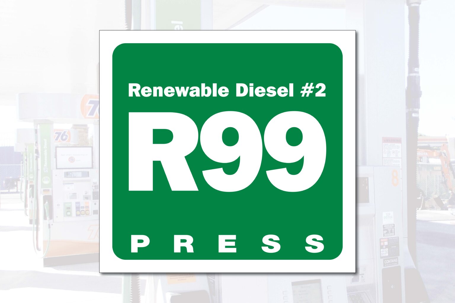 76 Renewable Diesel Encore C R99 Octane Decal