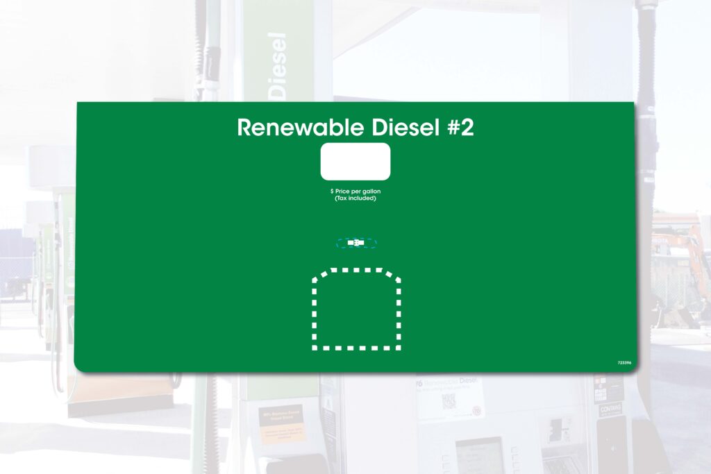 Renewable Diesel #2 fuel pump.