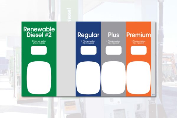 Regular/Plus/Premium/Renewable Diesel #2 PID Overlay for 76 Renewable Diesel Gas Pump Model Wayne Ovation 1