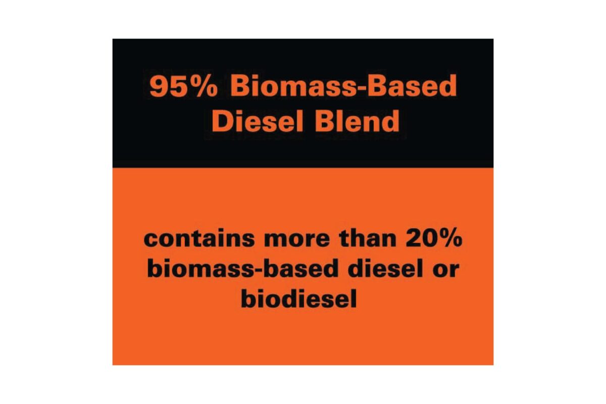 FTC Label 99% Biomass-Based Regulatory Decal