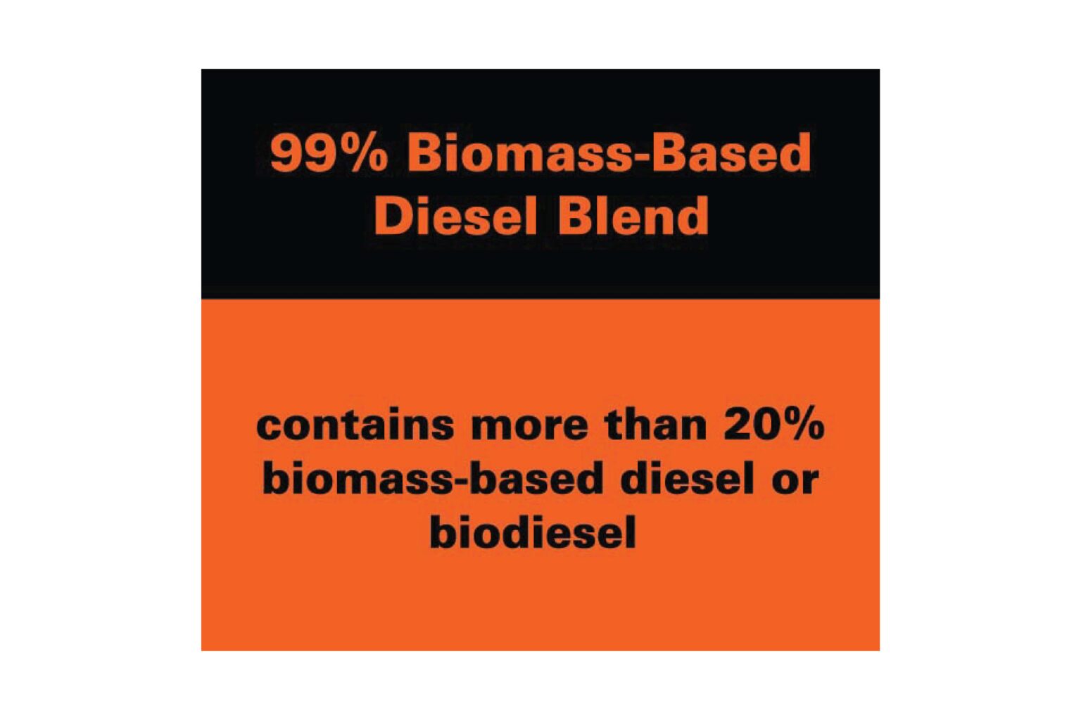 FTC Label 99% Biomass-Based Regulatory Decal