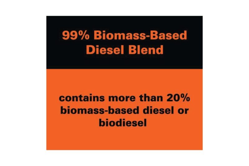 FTC Label 99% Biomass-Based Regulatory Decal