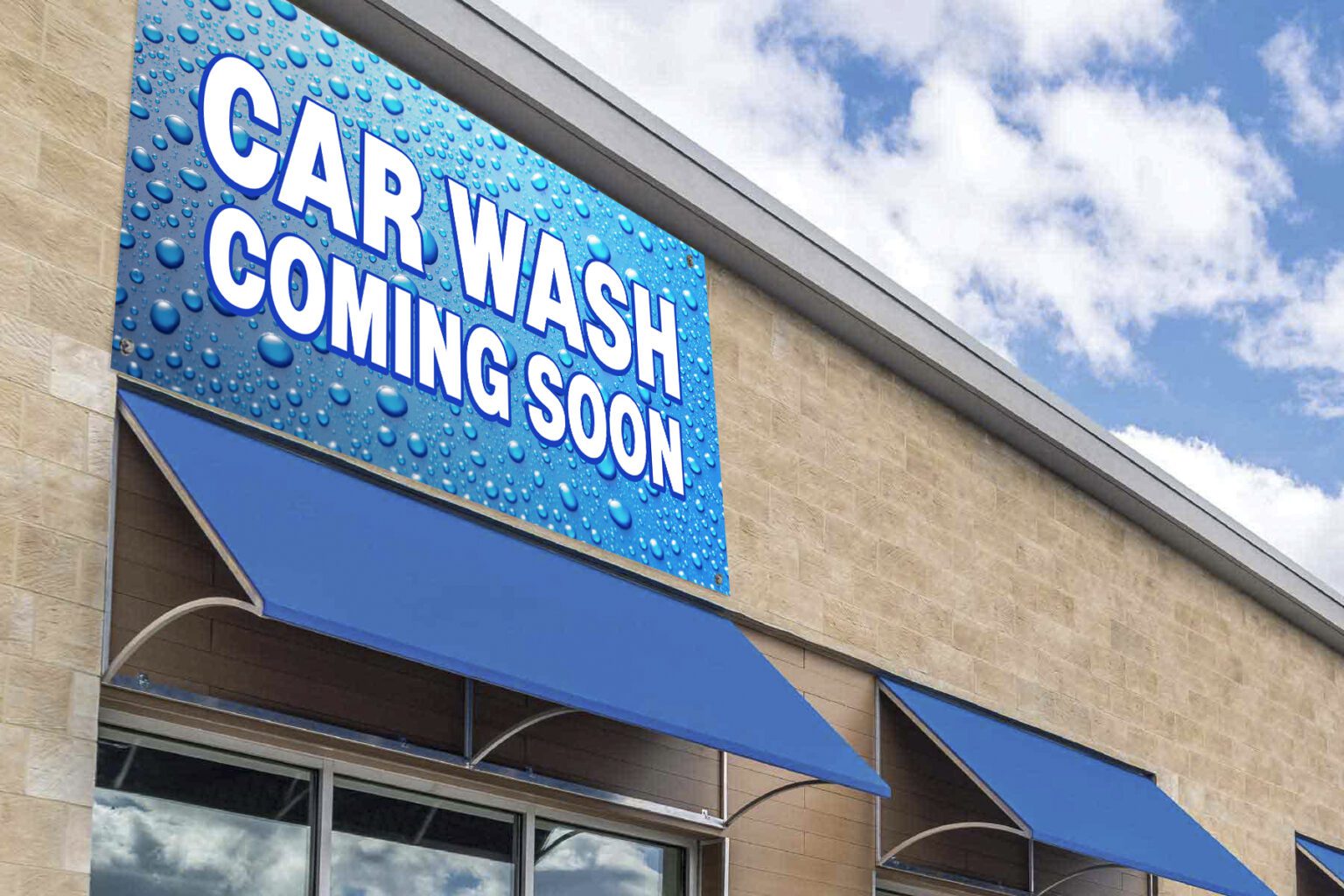 "Car Wash Coming Soon" Banner