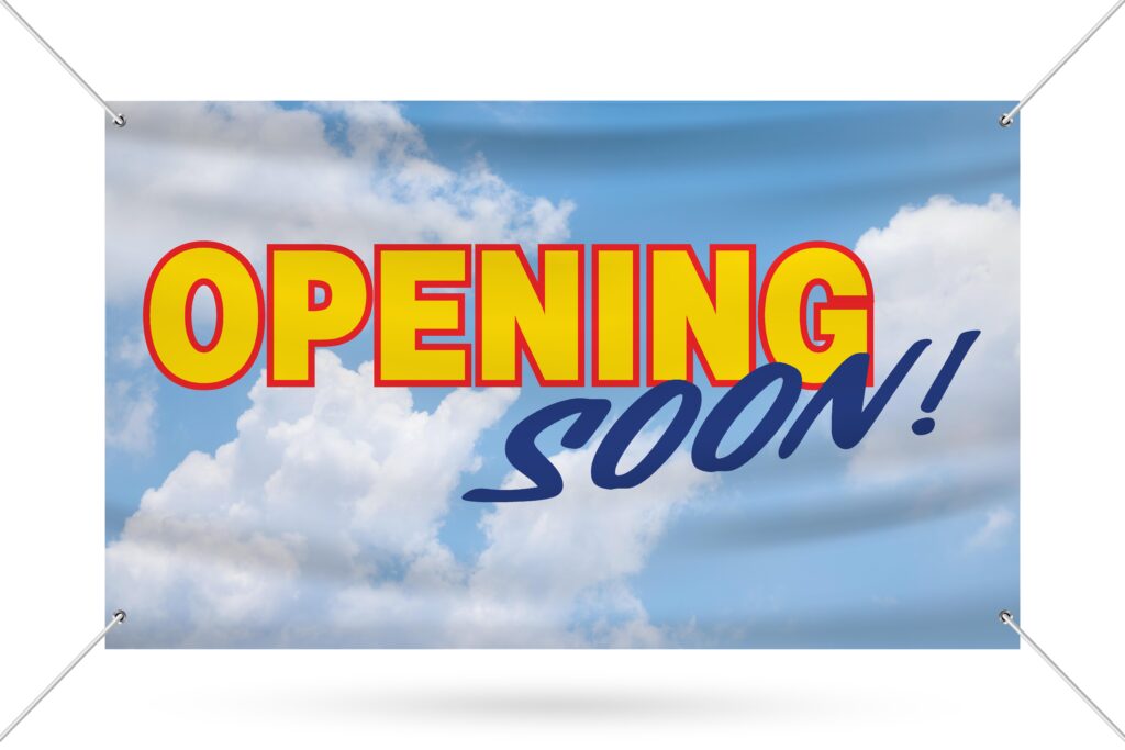 Opening Soon Vinyl Banner 3x5