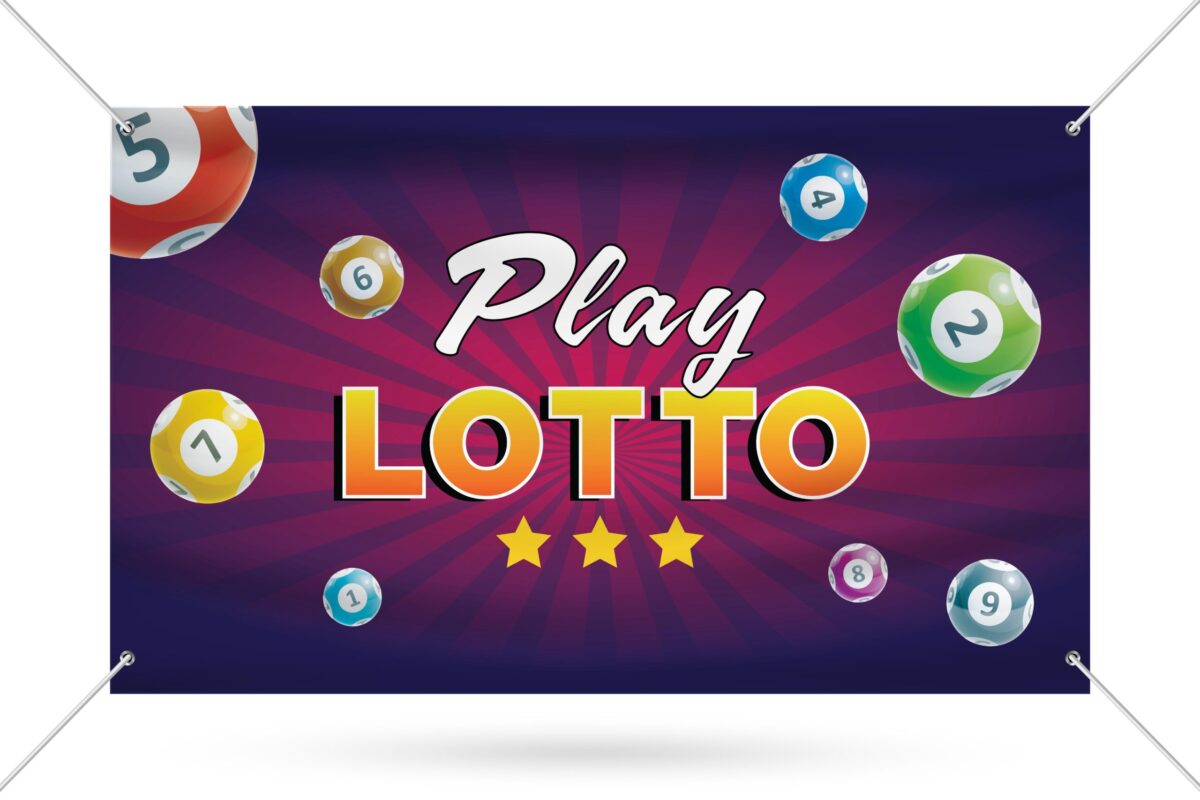 Play Lotto Vinyl Banner with Grommets to Hang in C-Store