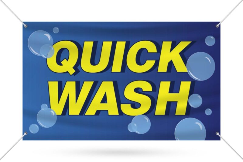 Quick Wash 3x5 Vinyl Banner
