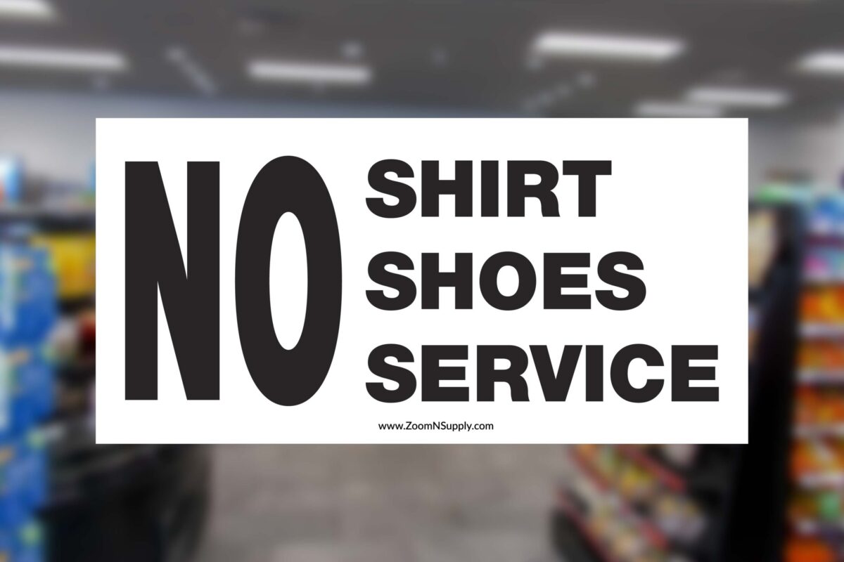 No Shirt Shoe Service Decal - Black