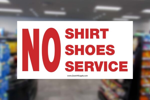 No Shirt Shoe Service Decal - Red
