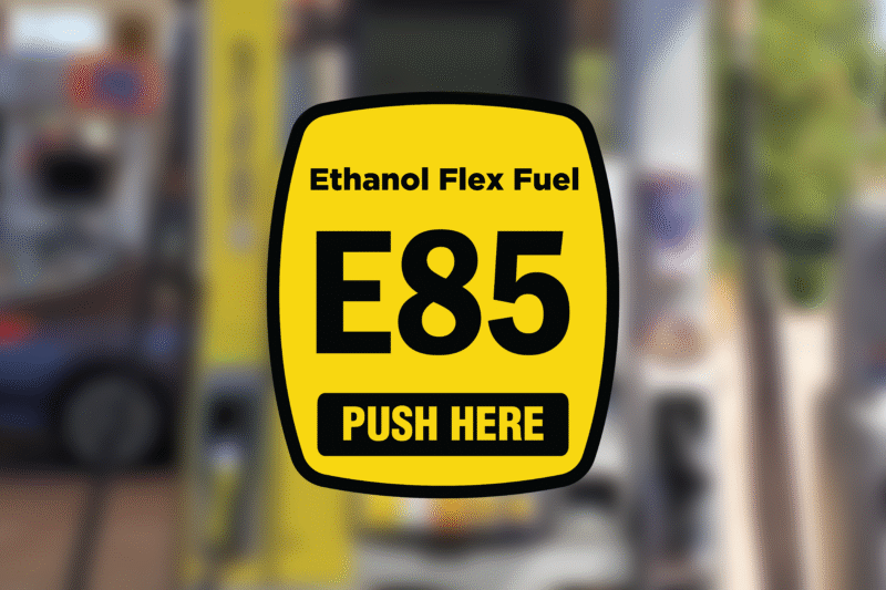 E85 Wayne Ovation Octane Rating Decal