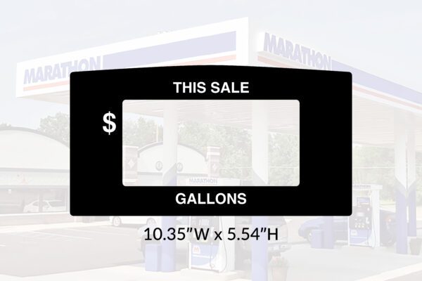 Marathon ECIM Pricer 10.35 Panel Black Decal for Gilbarco Encore S dispensers