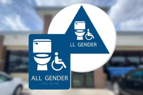 All Gender Handicapped Bathroom Sign Bundle