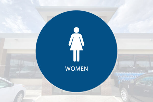 Women's Bathroom Door Sign