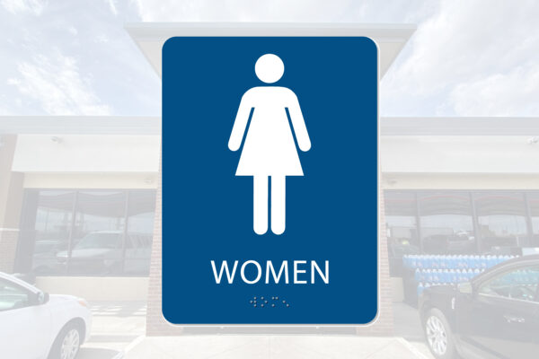 Women's Bathroom Sign w/ Braille