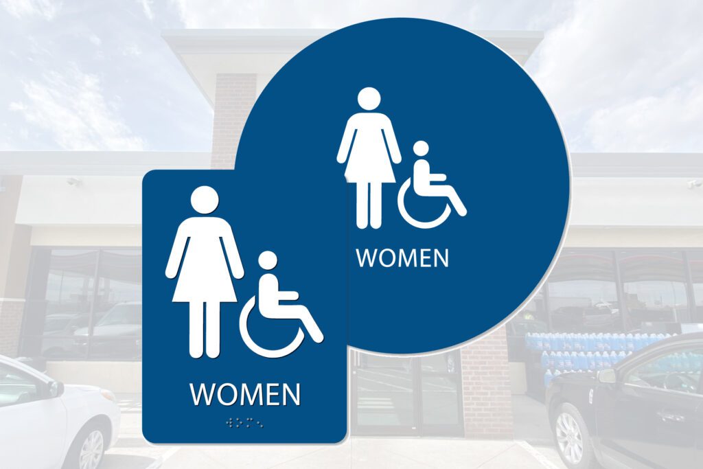 Women's restroom with wheelchair access.