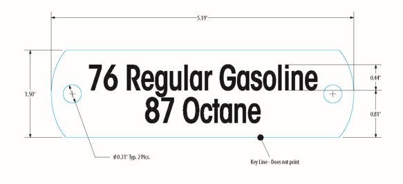 76 Regular Gasoline - 87 Octane - Black on White