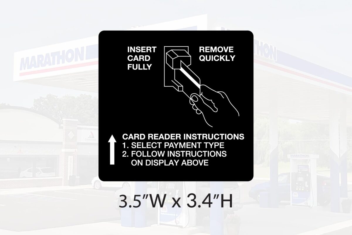 Marathon CC Receipt Panel B Gilbarco Encore S Black Decal