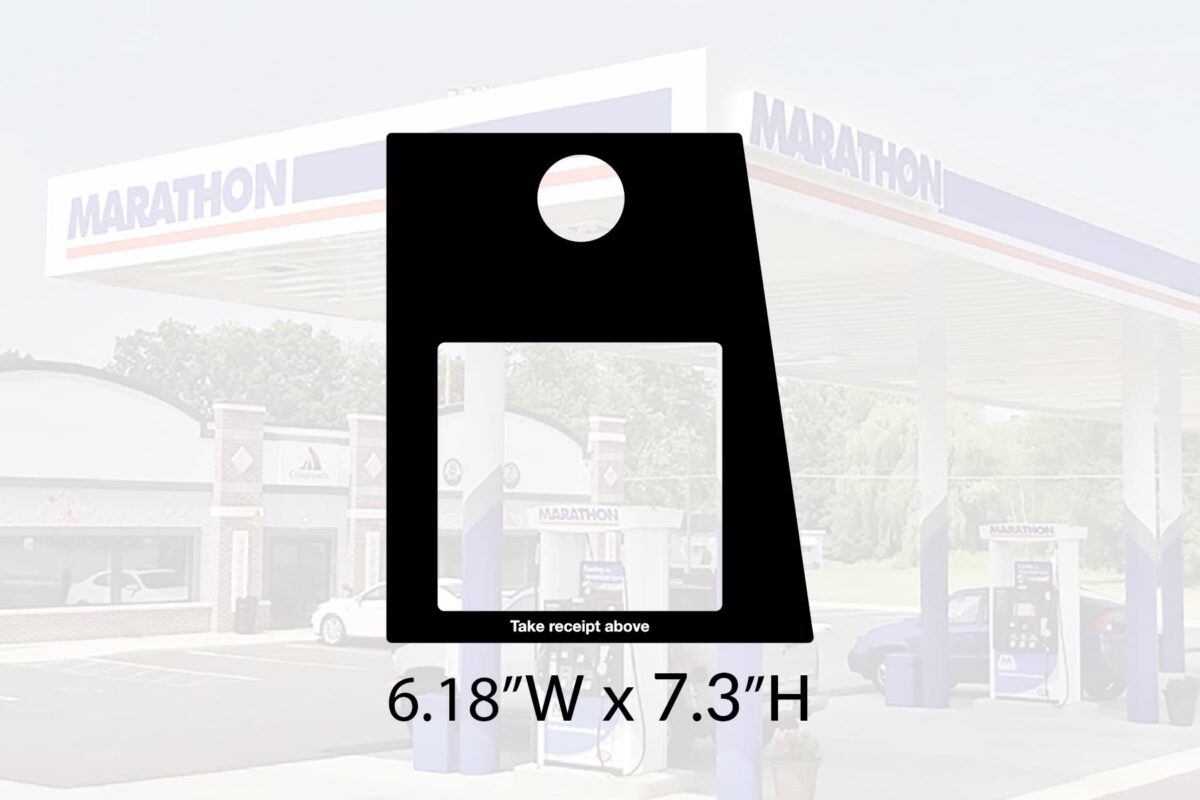 Marathon Encore S LH Receipt Overlay Black Decal