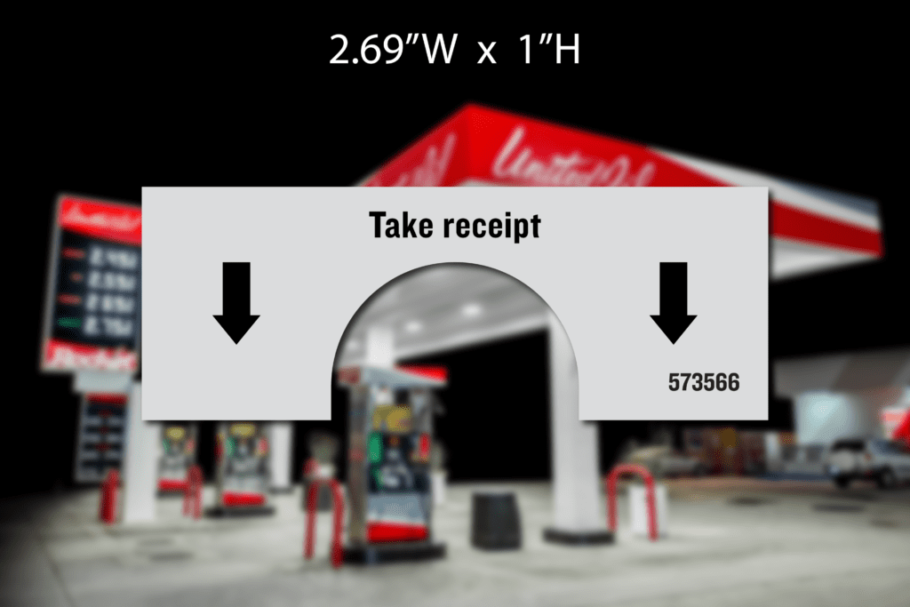 Receipt Pull - Silver - 2.688 x 1 - Gilbarco Encore S