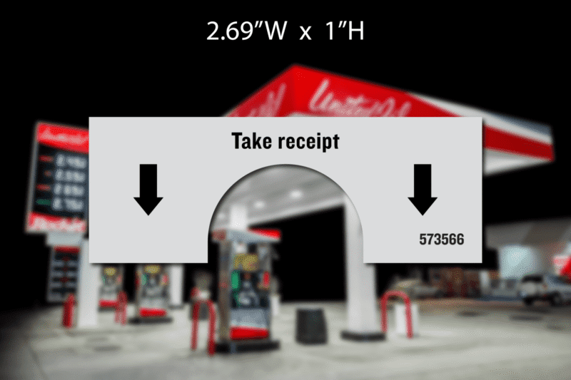 Receipt Pull - Silver - 2.688 x 1 - Gilbarco Encore S