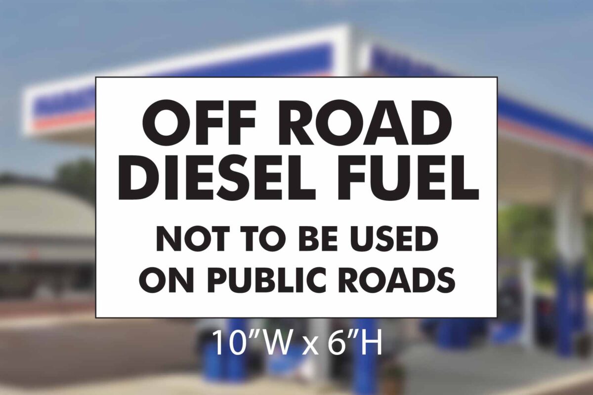 Marathon - Off Road Diesel Fuel - Decal 10x6